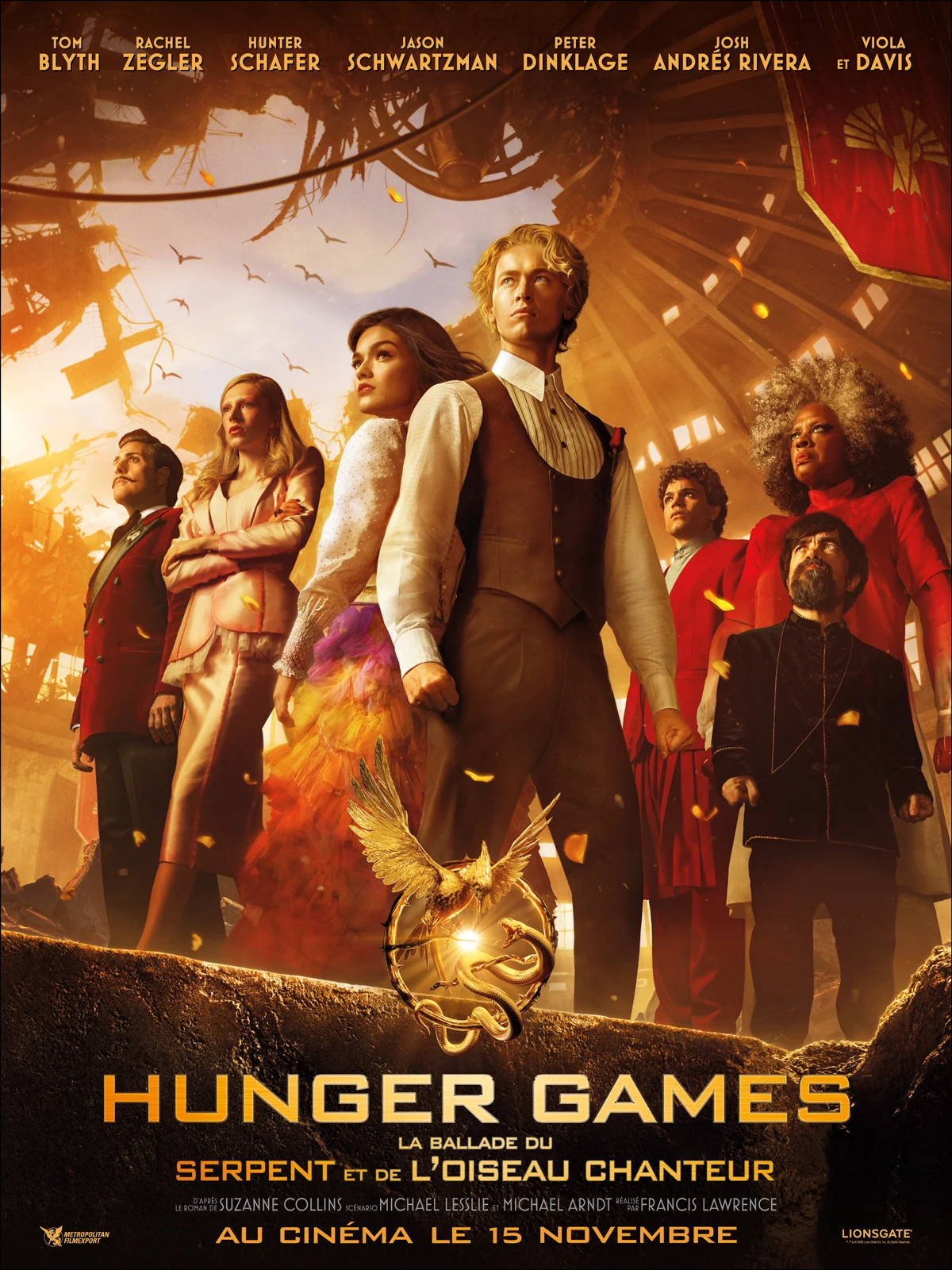 Affiche du film Hunger Games la ballade du serpent et de l'oiseau chanteur