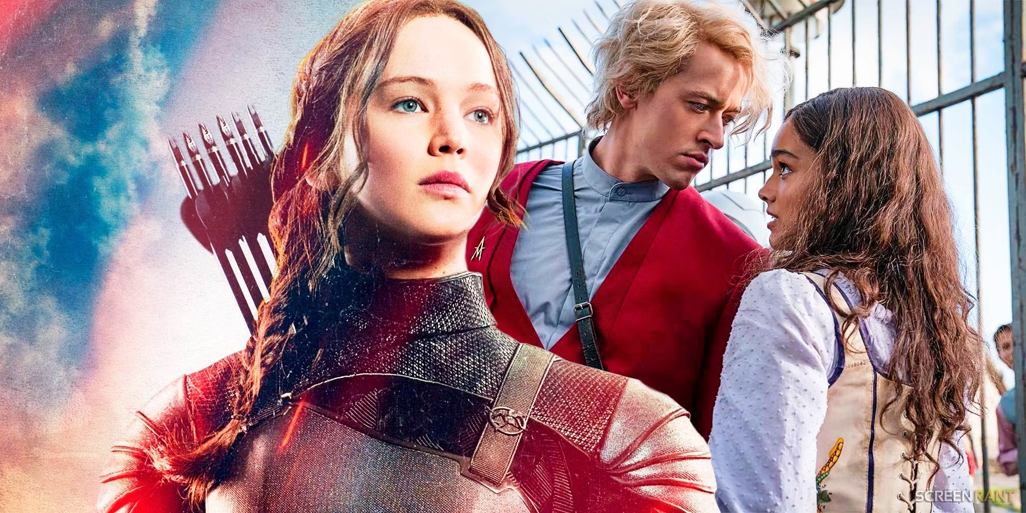 Montage de Katniss devant Snow jeune regardant Lucy Gray Baird